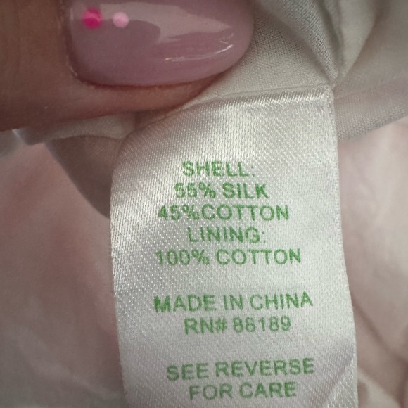 Lilly Pulitzer Strapless Pink Rose Floral Silk Cotton Dress 10 T26 - Picture 10 of 10